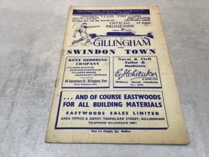 Gillingham v Swindon Town 1951/52 Division 3 South - 13th October 1951 for sale on Ebay