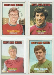 WEST HAM 1970 A&BC signed card lot BILLY BONDS BOBBY FERGUSON HOWE REDKNAPP for sale on Ebay