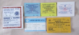 SCOTTISH FOOTBALL TICKET LOT GLASGOW RANGERS 