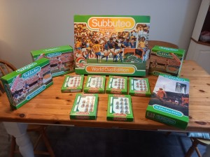 Subbuteo Joblot Vintage 1986 World Cup Edition. teams, stadiums and floodlights for sale on Ebay