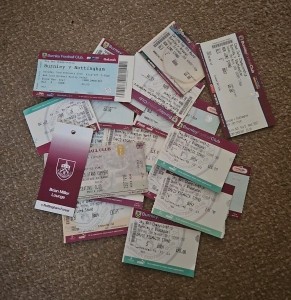 Job Lot 20 Burnley Tickets Including Exclusive Tickets for sale on Ebay