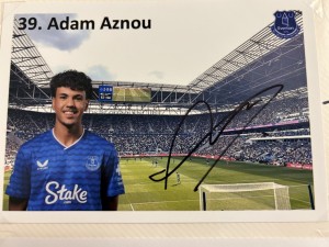 Adam Aznou Everton Morocco Football Signed 6x4 photo Bayern Munich for sale on Ebay