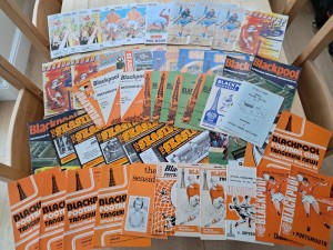 BLACKPOOL 48 HOME PROGRAMME BUNDLE FROM THE PERIOD 1960 - 1993 + 1 AWAY + PHOTO for sale on Ebay