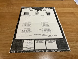 PRE-SEASON FRIENDLY TRANMERE ROVERS V EVERTON 10/8/1993 SINGLE SHEET for sale on Ebay
