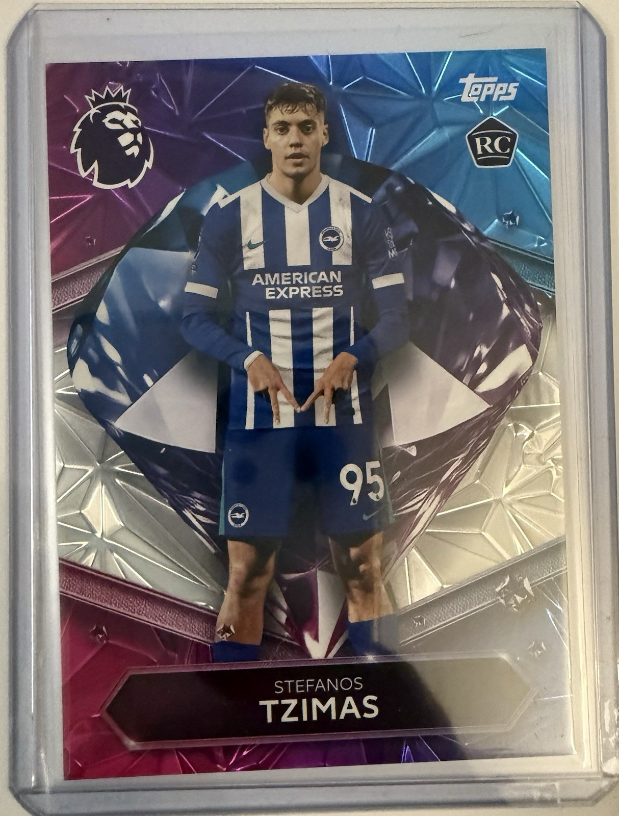 Topps Premier League 2026 Stefanos Tzimas Diamond Rookie Brighton RC SSP 1:500 for sale on Ebay