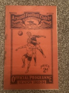Arsenal V wolves 1933/4 ted drake debut for sale on Ebay