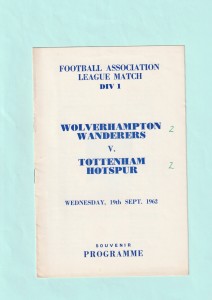 1962-1963 LEAGUE DIV 1 : WOLVERHAMPTON / WOLVES v TOTTENHAM HOTSPUR ** PIRATE ** for sale on Ebay