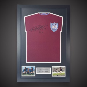 Sir Geoff Hurst  3-2 Hand Signed And Framed West Ham Shirt Bid Fr £115 for sale on Ebay