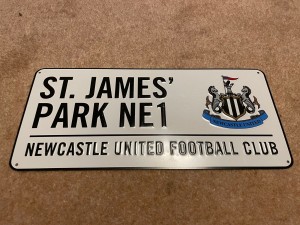 Newcastle United St James’ Park Metal Street Sign Football Soccer Toon Army NUFC for sale on Ebay