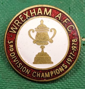 RARE Wales Wrexham FC Football Club Enamel Pin Badge 1977-78 REEVES for sale on Ebay
