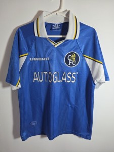 Chelsea FC Home Shirt 1997. Autoglass. Size M. Vintage. Authentic. Retro for sale on Ebay
