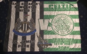 Alan Shearer Testimonial 2006 Flag Banner Newcastle V Celtic  Good Condition  for sale on Ebay