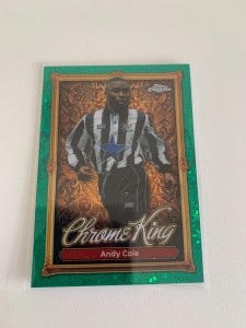 TOPPS 25/26  ANDY COLE NEWCASTLE UTD CHROME KING GREEN SPARKLE PARALLEL CK16 for sale on Ebay