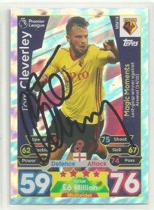 Tom Cleverley - WATFORD - Signed Match Attax Card for sale on Ebay
