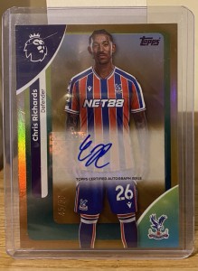 Chris Richards Crystal Palace Gold Autographed /50 Topps Premier league 2025/26 for sale on Ebay