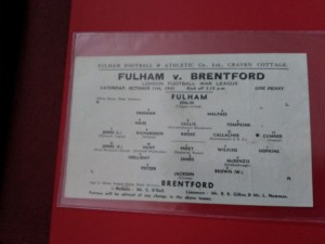 1941/2 FULHAM v BRENTFORD for sale on Ebay