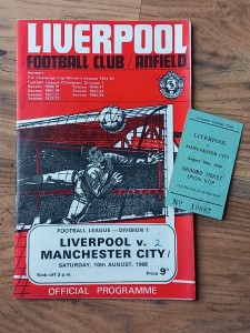 1968/69 Liverpool vs Man City Programme & Kop Ticket, League Division 1 for sale on Ebay