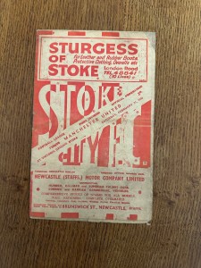 Stoke City v  Manchester United  1947/48  (2/3) for sale on Ebay