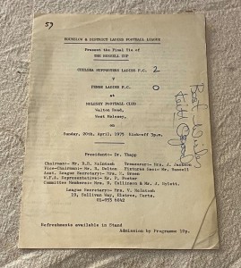 1975 Russell Cup Final women's football programme Chelsea v Penge Keith Osgood for sale on Ebay