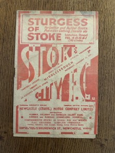 Stoke City v  Middlesbrough 1947/48  (2/7) for sale on Ebay