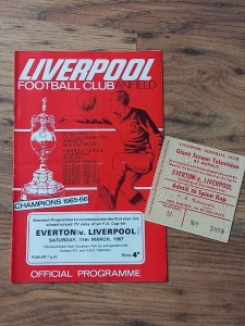 1967 FA Cup 5th Round Programme & Kop Ticket, Everton v Liverpool CCTV @ Anfield for sale on Ebay