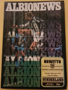 30/4/1977 West Bromwich Albion v Sunderland Football Programme; Division 1 for sale on Ebay