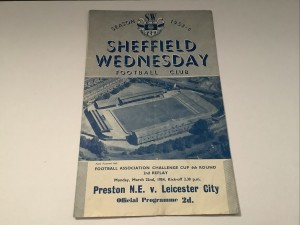 SHEFFIELD WEDNESDAY V LEICESTER CITY FA CUP SIXTH RD 2nd REPLAY PROGRAMME 1954 for sale on Ebay