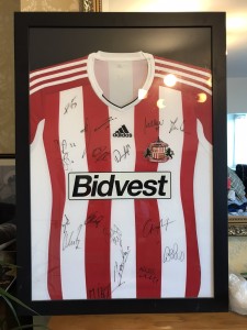 sunderland squad signed shirt framed  for sale on Ebay