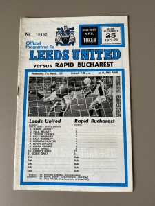 1972-73 Leeds United vs Rapid Bucharest - European Cup Winners Cup for sale on Ebay