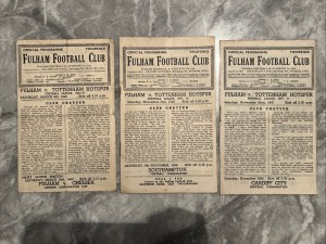 1940s Fulham V Tottenham Hotspur Football Programmes x3 for sale on Ebay