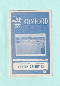 1962-1963 FRIENDLY : ROMFORD v LEYTON ORIENT XI ON 16TH MAY 1963 for sale on Ebay