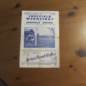 Sheffield Weds v Sheffield Utd County Cup Final 1949/50 for sale on Ebay