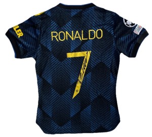 CRISTIANO RONALDO Hand Signed 2021/22 Jersey Away CL Patch Football RARE*COA for sale on Ebay