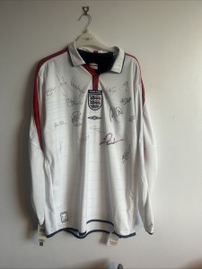 England Signed Home Shirt 2004 for sale on Ebay