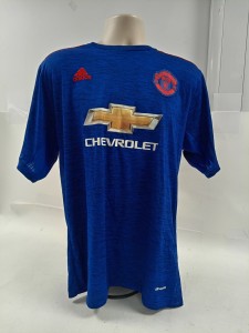 Adidas Manchester United FC 2016/17 Away Shirt Blue 2XL Jersey Chevrolet  for sale on Ebay