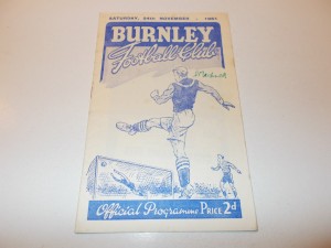Burnley  v  Manchester City  51/52  RESERVES for sale on Ebay
