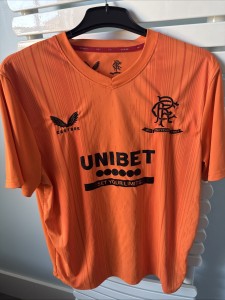 2021-22 Rangers Castore '150 Years Anniversary' Training Top Size Large Orange  for sale on Ebay