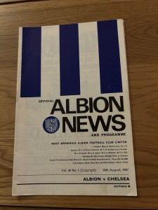 West Bromwich Albion v Chelsea Programme 1967/68 for sale on Ebay