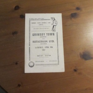Grimsby Res v Rotherham Res Midland Lge 1956/7 for sale on Ebay