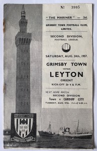 Grimsby Town v Leyton Orient 24th August 1957 for sale on Ebay