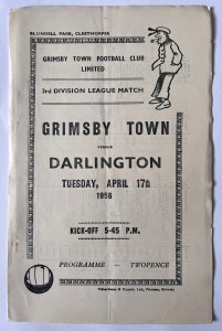 Grimsby Town v Darlington 17th April 1956 for sale on Ebay