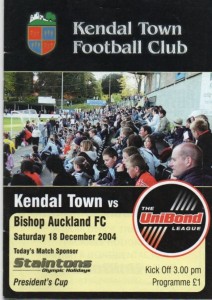 KENDAL TOWN V BISHP AUCKLAND 04/05 for sale on Ebay