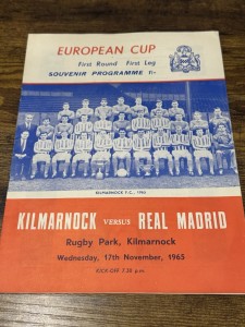 Kilmarnock V Real Madrid     ( European   Cup ) 1965/66  Football Programme for sale on Ebay