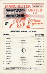 Manchester United v Liverpool (Lancashire Senior Cup Final) 1968/1969 incl TOKEN for sale on Ebay
