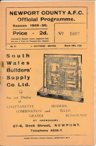 Newport County v Southend United 1949/1950 - Football Programme for sale on Ebay