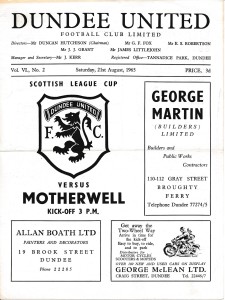 Dundee United v Motherwell (Scottish League Cup) 1965/1966 for sale on Ebay