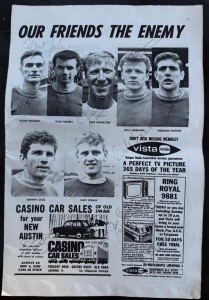 LEEDS UTD signed 1965 Team Newspaper Photo BREMNER JOHANNESON HUNTER DON REVIE for sale on Ebay