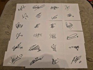 24 Signed Tranmere Rovers Football White Index Cards 2025/26 for sale on Ebay
