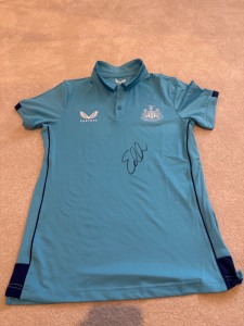 eddie howe signed Newcastle shirt  for sale on Ebay