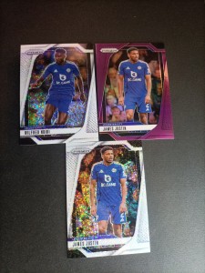 Panini Prizm 2024-25 Leicester City Bundle 3 Card 2x White Sparkle 1x Purple Sp for sale on Ebay